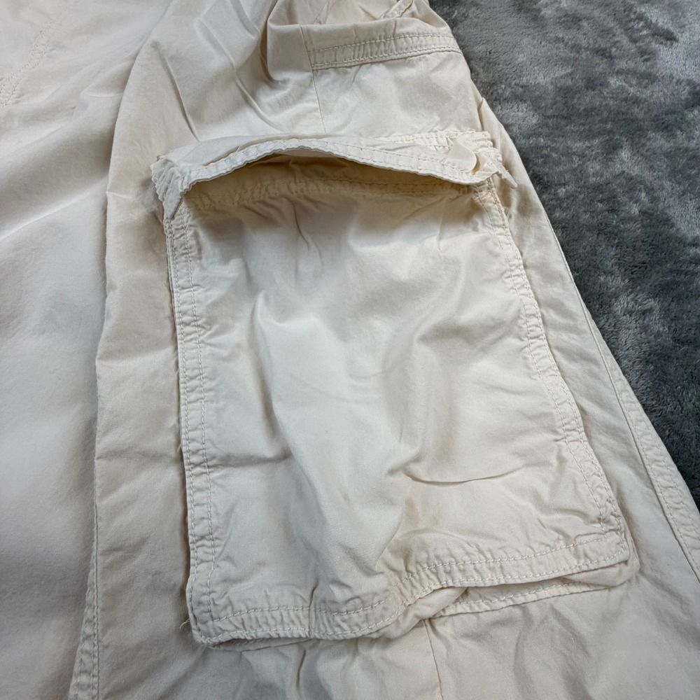 Aerie Go For It Baggy Cargo Pants Womens XS‎ Cream Wide Leg Y2K Gorpcore - Picture 5 of 12